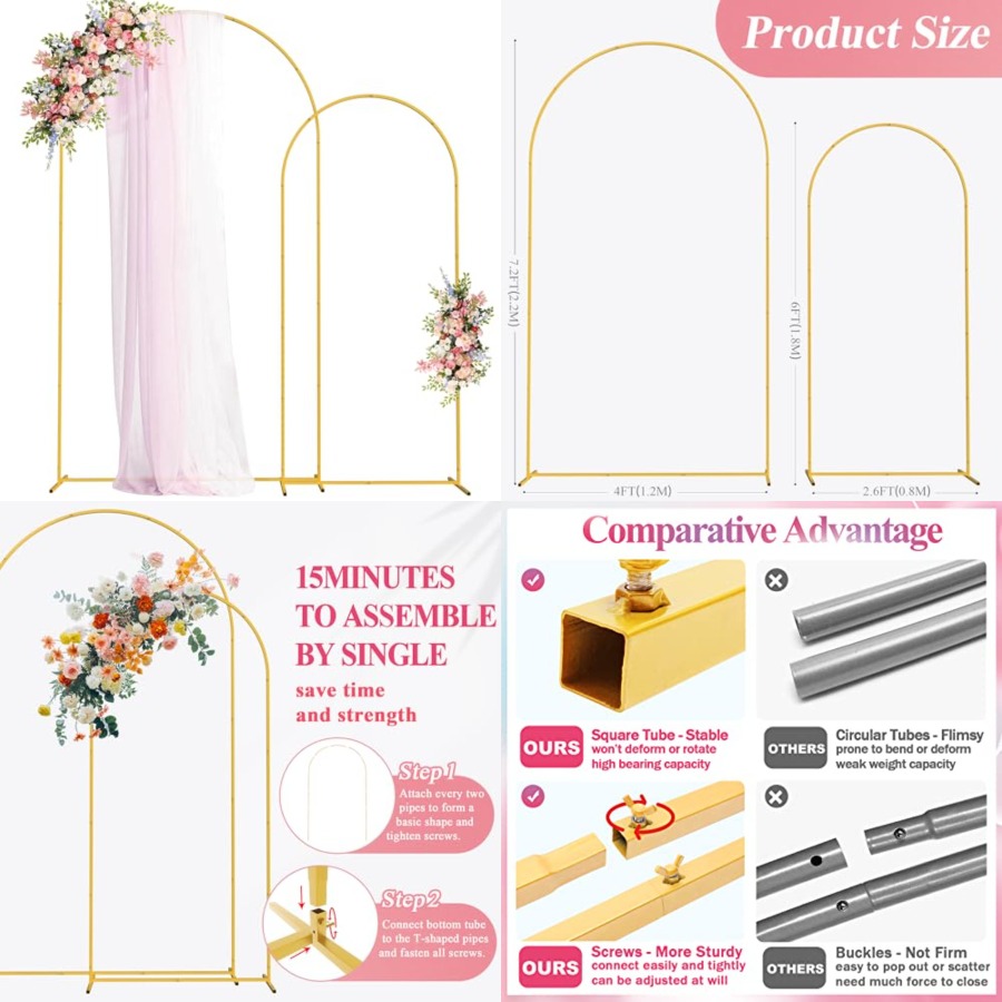 Backdrop Stand Kit - Metal Arch Backdrop Stand Set of