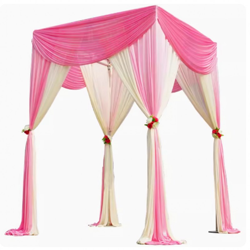 Backdrop Stand Kit - Adjustable Wedding Square Canopy Chuppah Drape