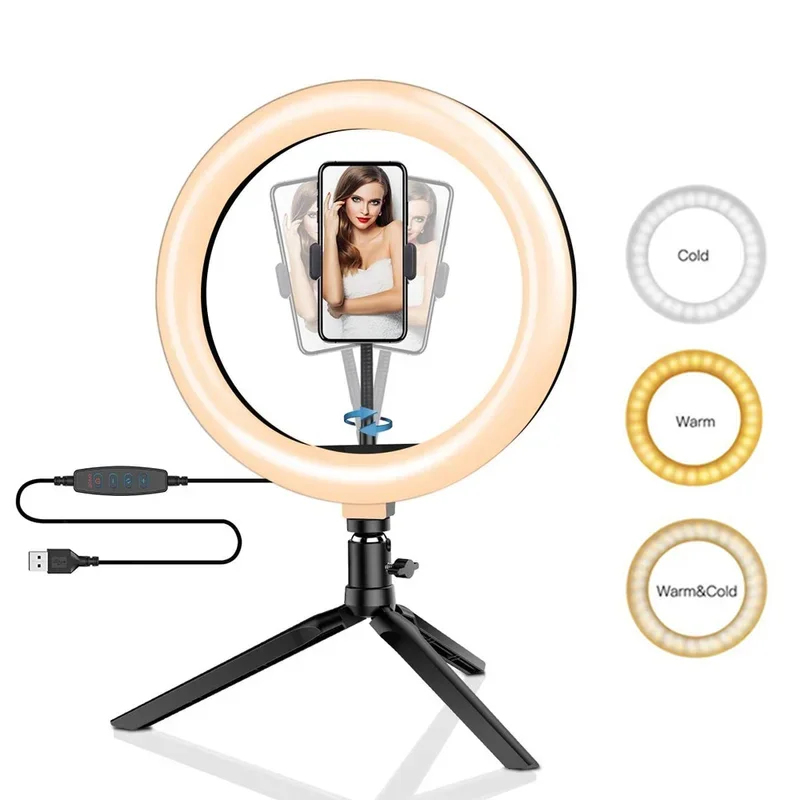 Photography Kit Pro - Dimmable26cm LED Ring Light Kit with