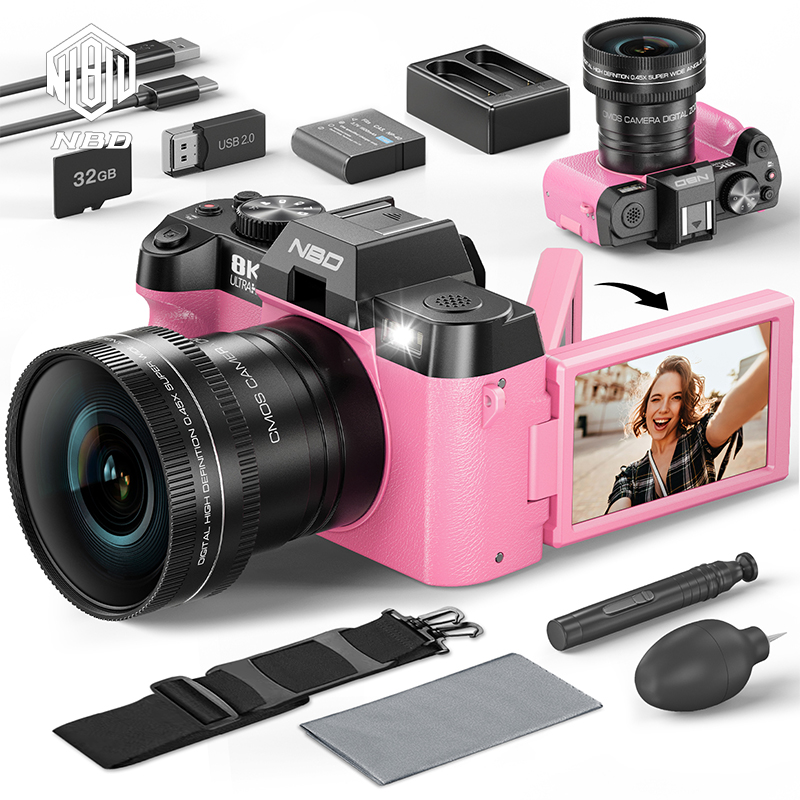 NBD Pink Camera 64MP&8K Video/ - Photography Nature Images บทวิจารณ์และราคา