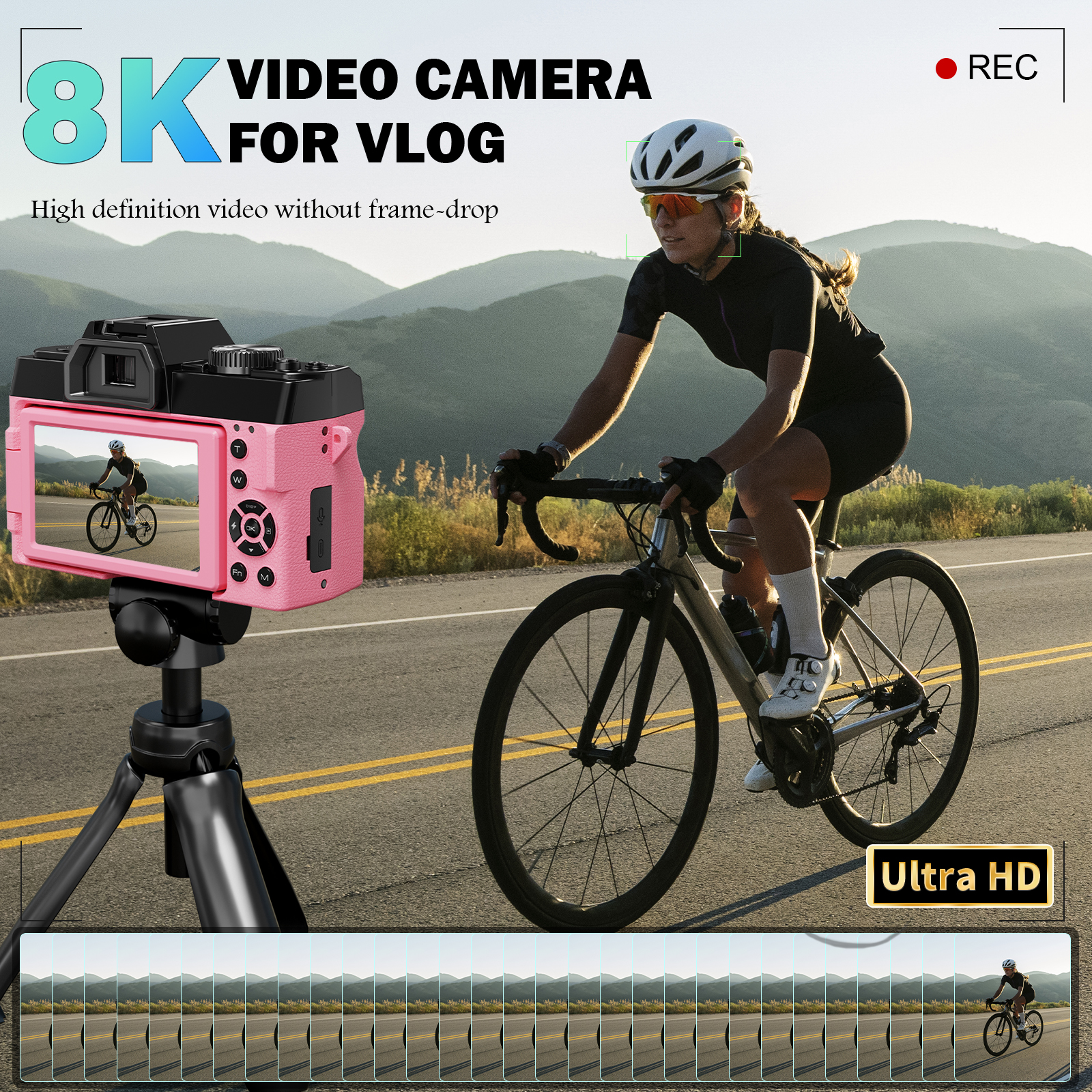 NBD Pink Camera 64MP&8K Video/ - Photography Nature Images บทวิจารณ์และราคา