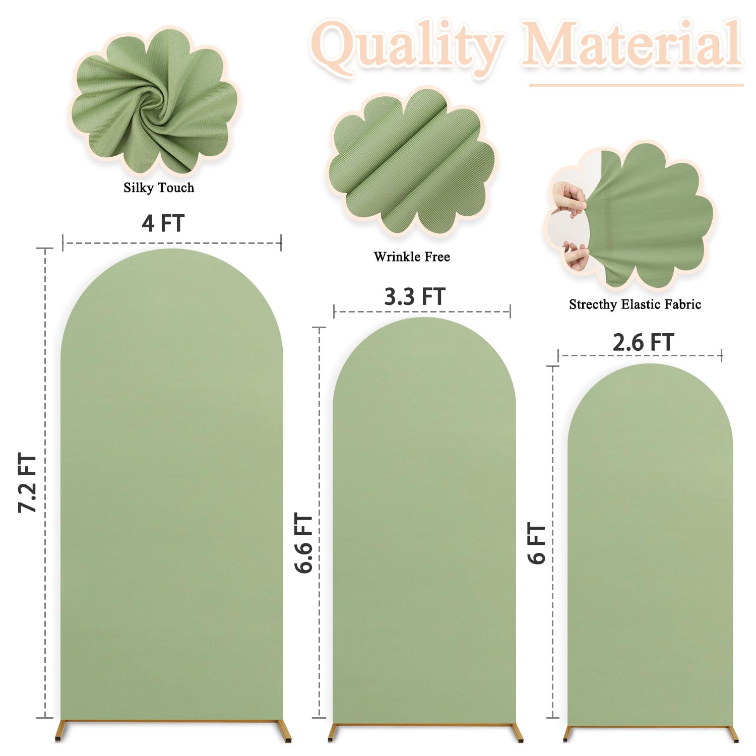 Wedding Arch Cover Set of 3 Sp - Backdrop Stand Kit บทวิจารณ์และราคา