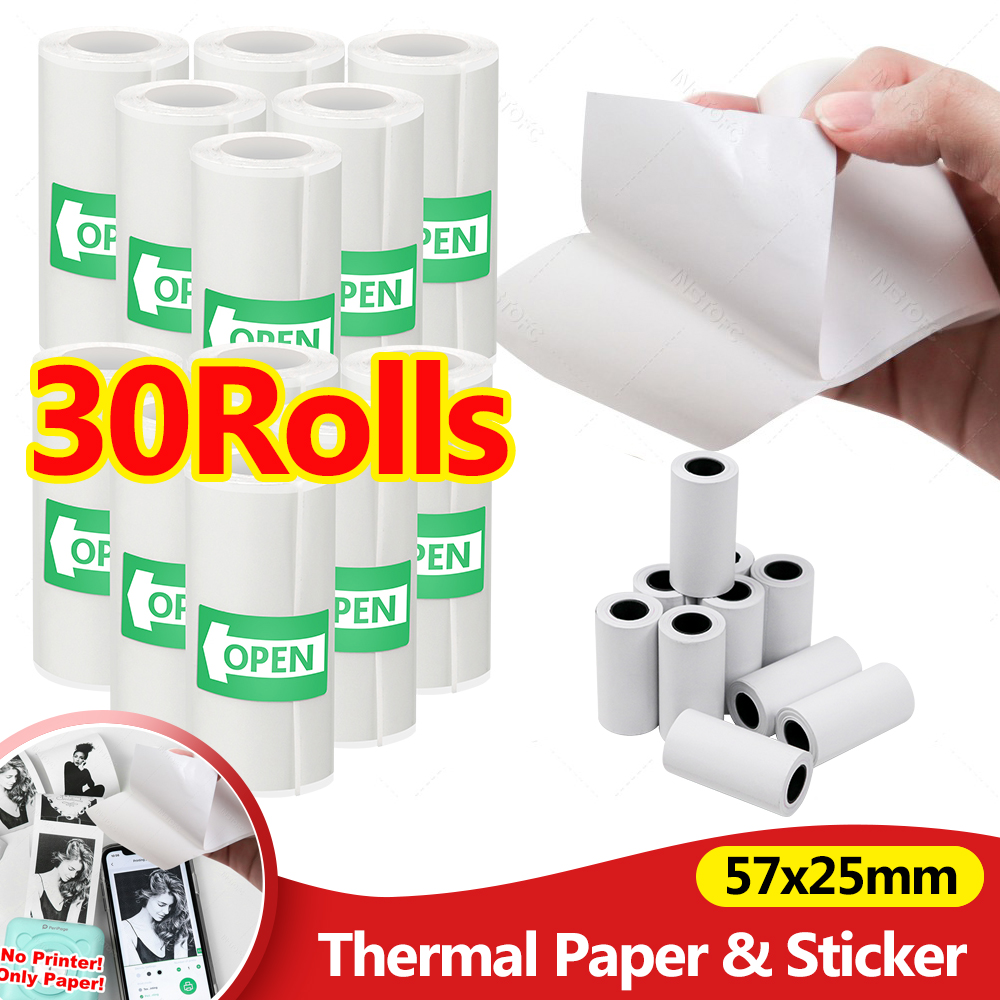 30Rolls/pack 57*25mm Thermal P - Photography And Videography บทวิจารณ์และราคา