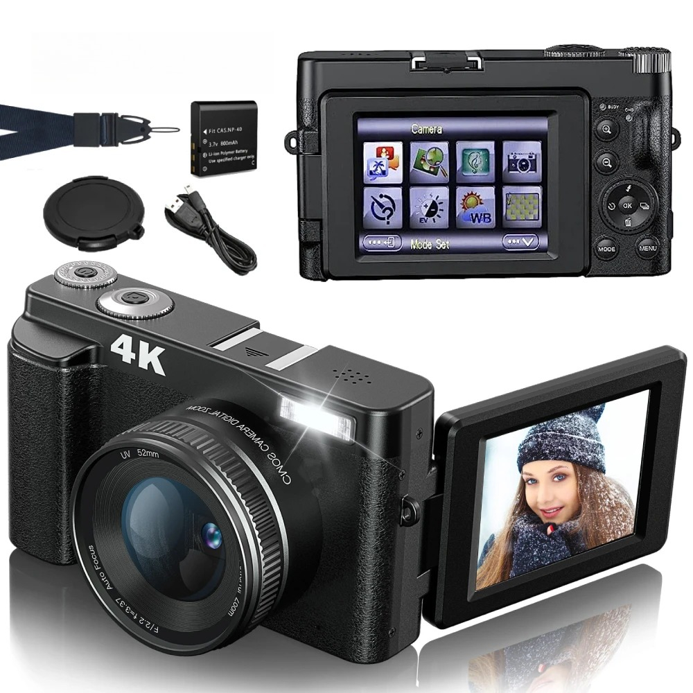 4K 48MP Compact Vlogging Camer - Photography Nature Images บทวิจารณ์และราคา