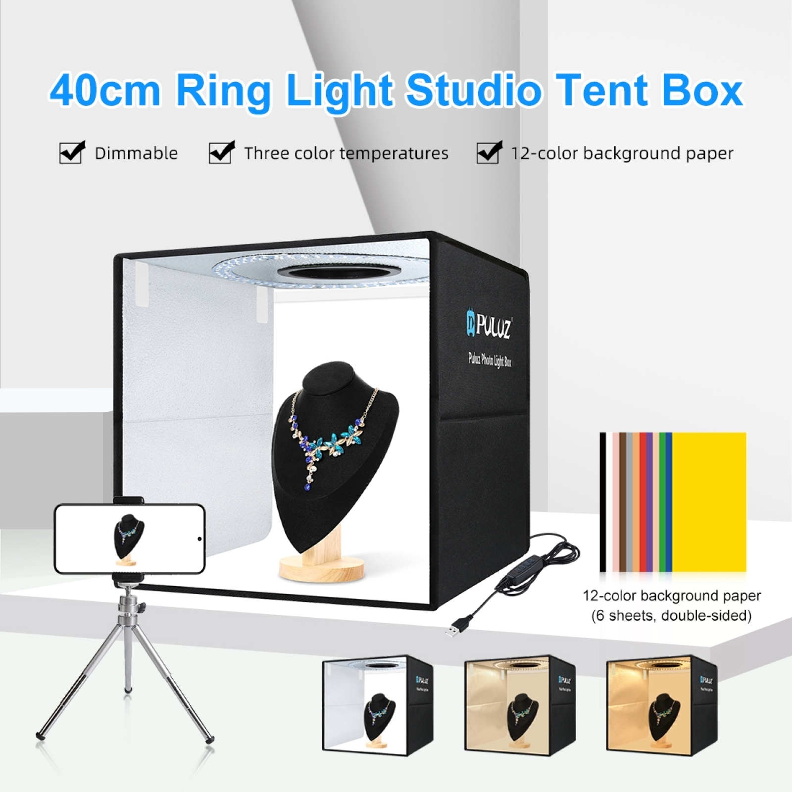 PULUZ 40cm Folding Portable Ri - Photography Kit Pro บทวิจารณ์และราคา