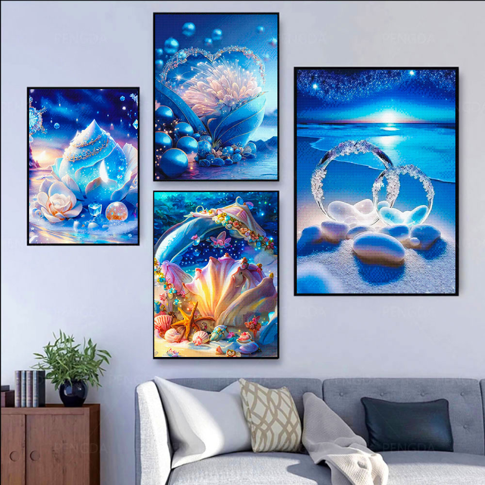 5D DIY Seaside Landscape Diamo - Photography Design บทวิจารณ์และราคา