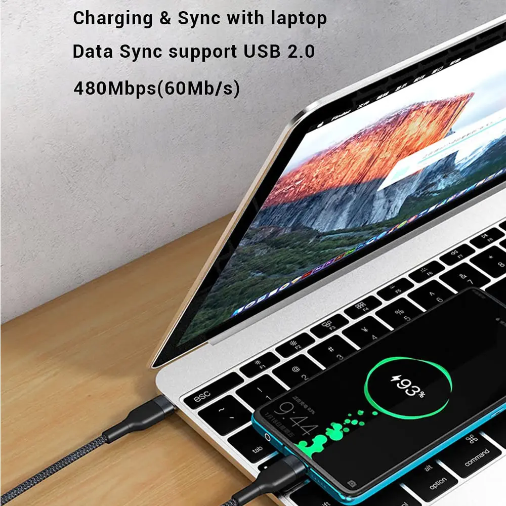 65W PD Short USB C Cable Fast  - Photography Kit Xiaomi บทวิจารณ์และราคา