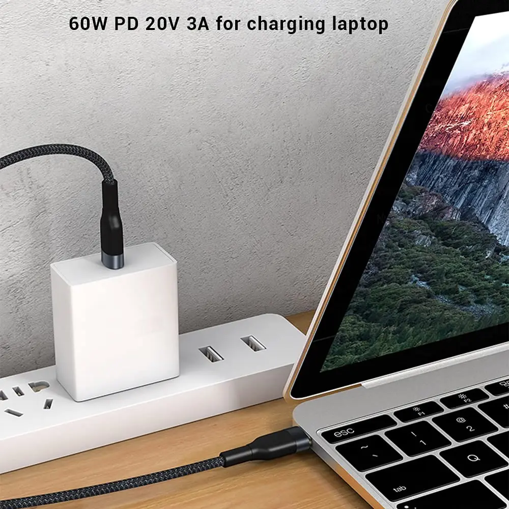 65W PD Short USB C Cable Fast  - Photography Kit Xiaomi บทวิจารณ์และราคา