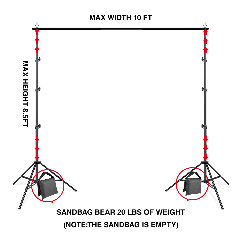 Backdrop Stand Video Photo Vid - Backdrop Stand Kit บทวิจารณ์และราคา