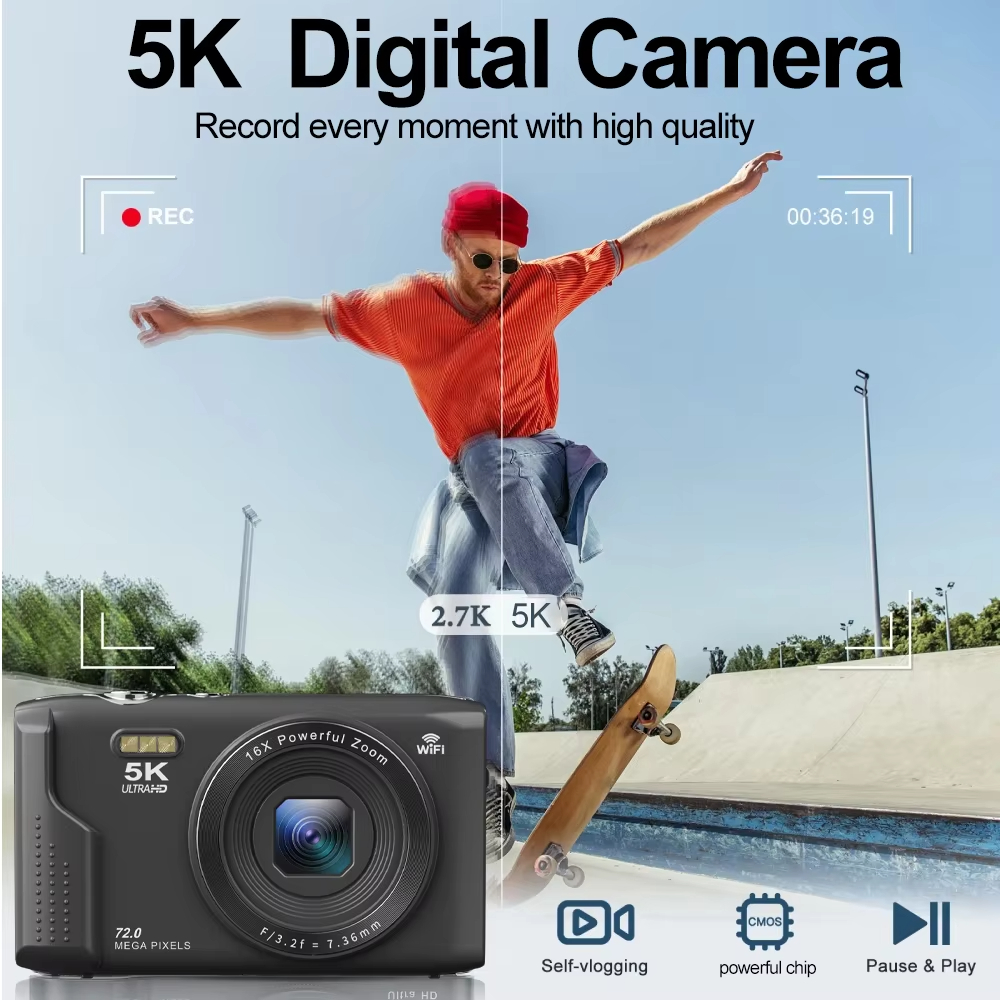 72MP 5K Vintage Style Digital  - Photography Nature Images บทวิจารณ์และราคา