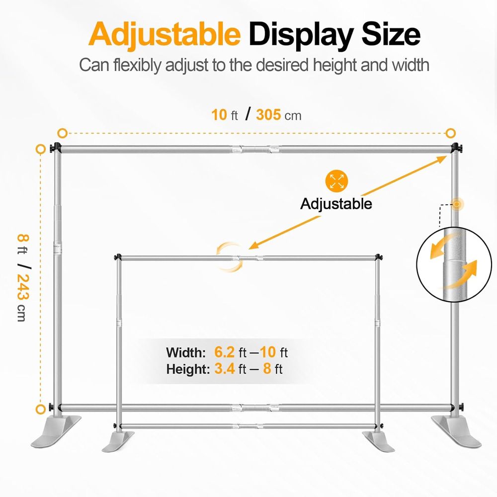 10x8 t Heavy Duty Banner Backd - Backdrop Stand Kit บทวิจารณ์และราคา