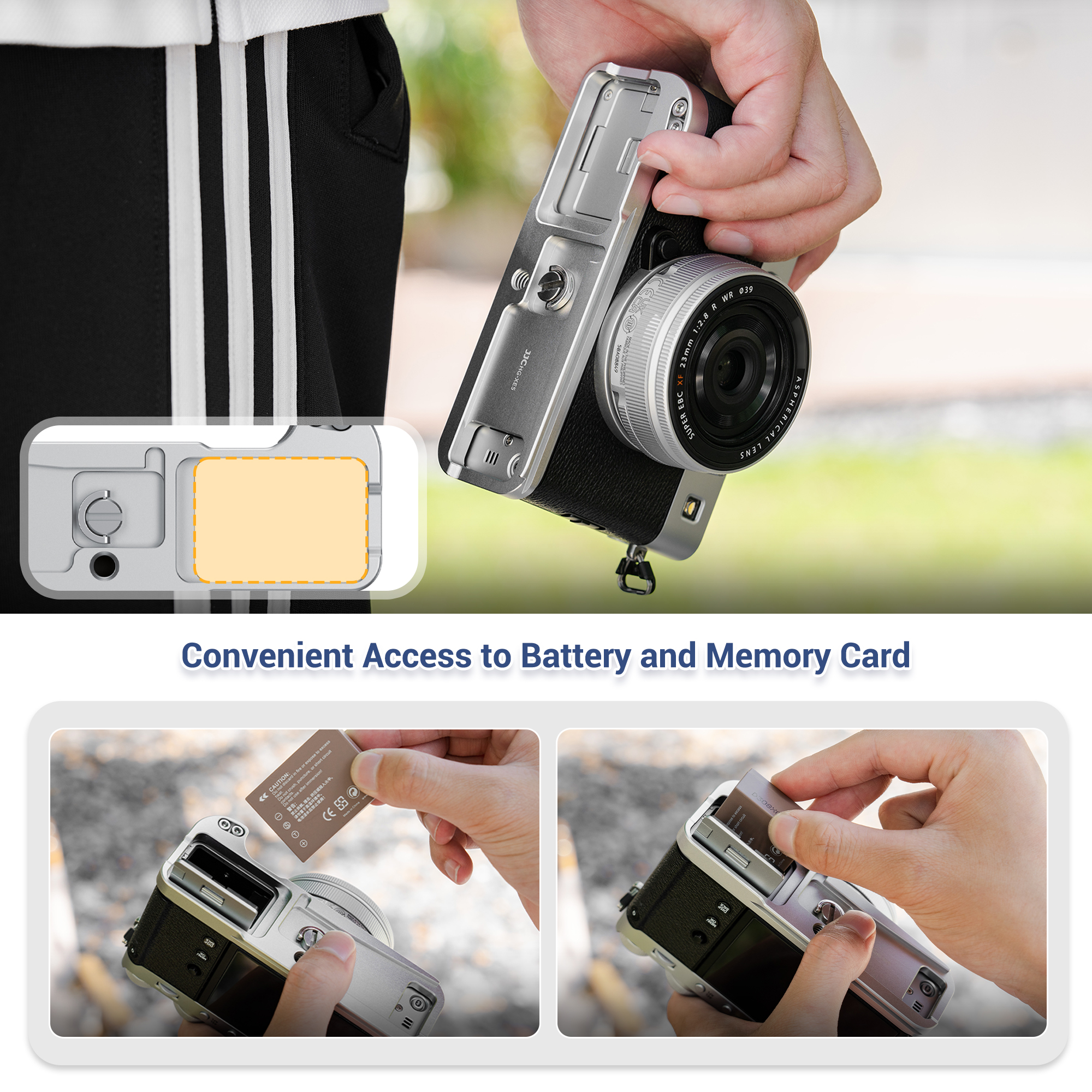 JJC X-E5 L-Shape Hand Grip wit - Peak Design Clip บทวิจารณ์และราคา