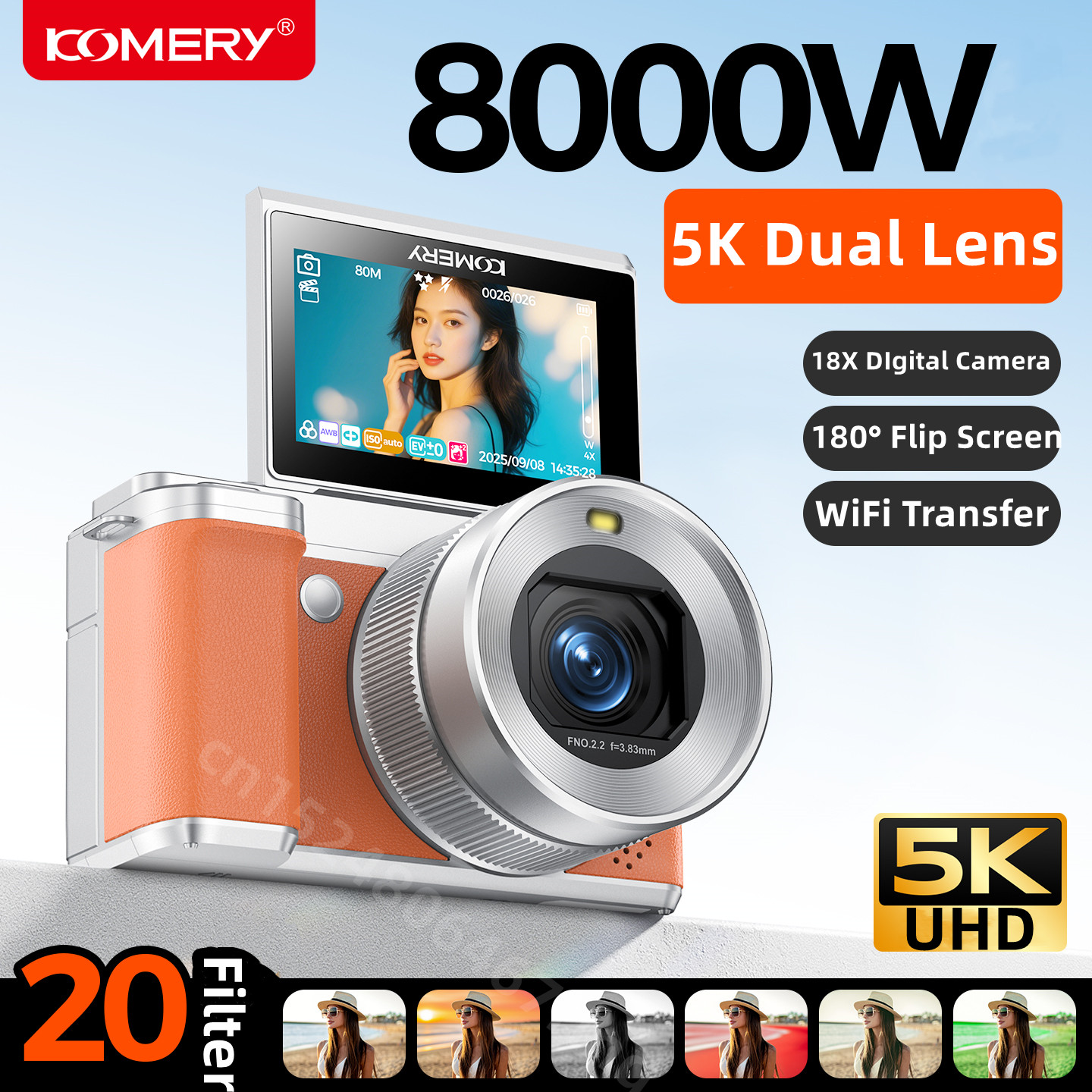 5K HD Digital Camera for Photo - Photography Nature Images บทวิจารณ์และราคา
