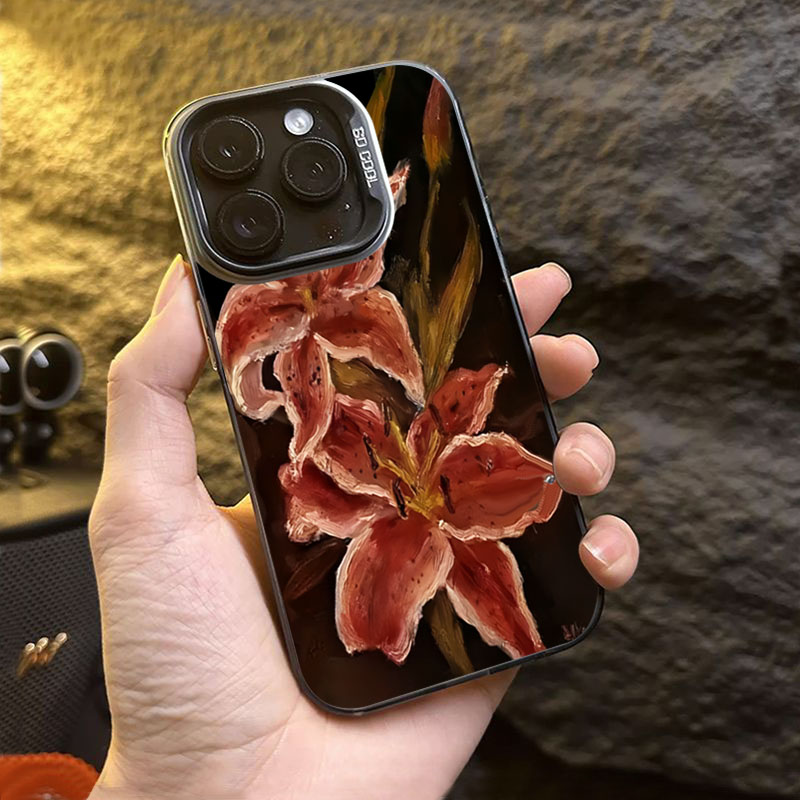 Oil Painting Lily Flower Retro - Photography Hobby บทวิจารณ์และราคา