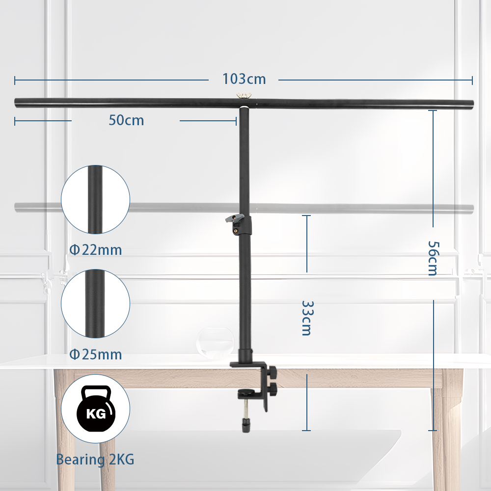 Adjustable Small Desk T-shaped - Backdrop Stand Kit บทวิจารณ์และราคา