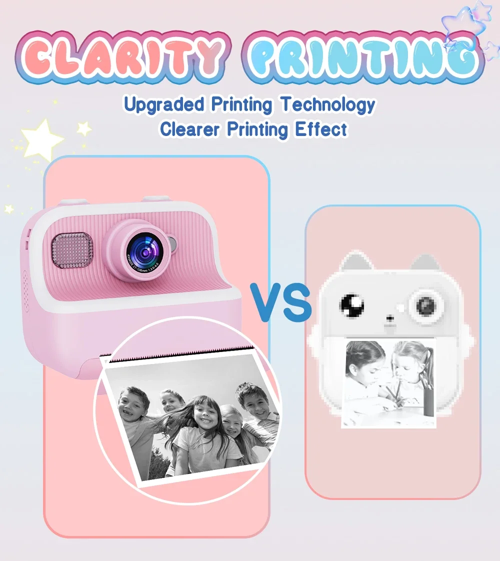 Kids Mini Instant Print Camera - Photography And Videography บทวิจารณ์และราคา