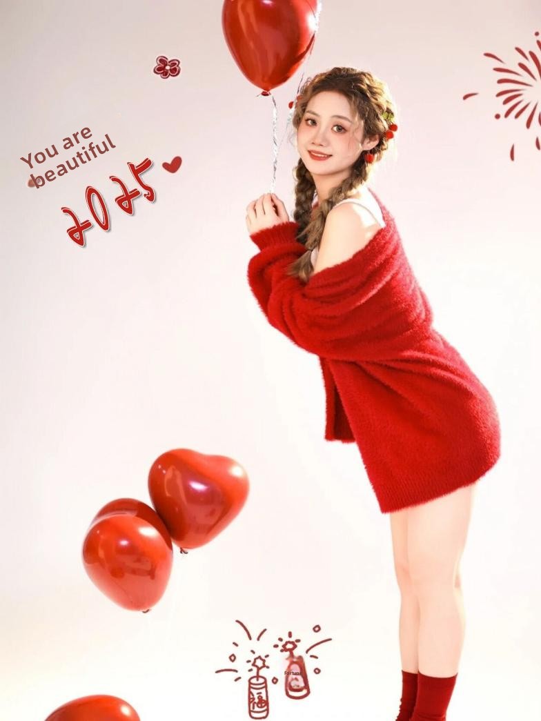 New Autumn Winter Red Sweater  - Photography Of The Year บทวิจารณ์และราคา