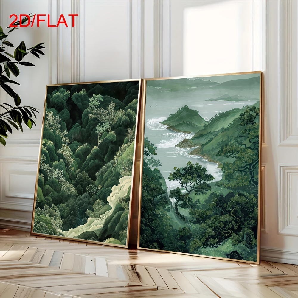 2pcs Modern Green Forest Mount - Photography Design บทวิจารณ์และราคา