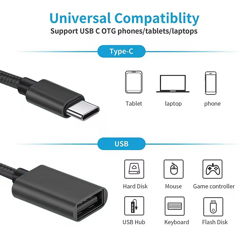 USB C to USB OTG Data Cable Ad - Photography Kit Xiaomi บทวิจารณ์และราคา