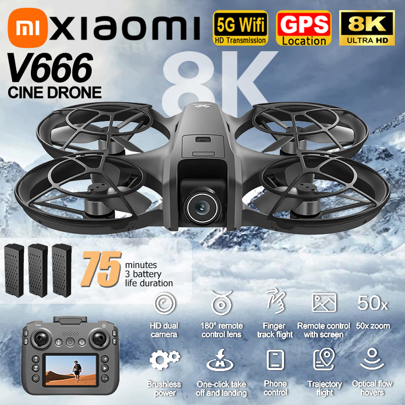 Xiaomi V666 Drone 8K Aerial HD - Photography Kit Xiaomi บทวิจารณ์และราคา