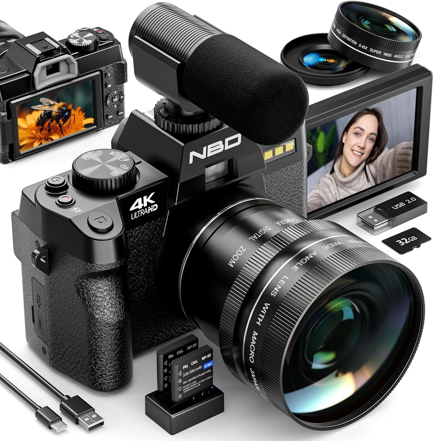 NBD 4K Digital Cameras for Pho - Photography Nature Images บทวิจารณ์และราคา