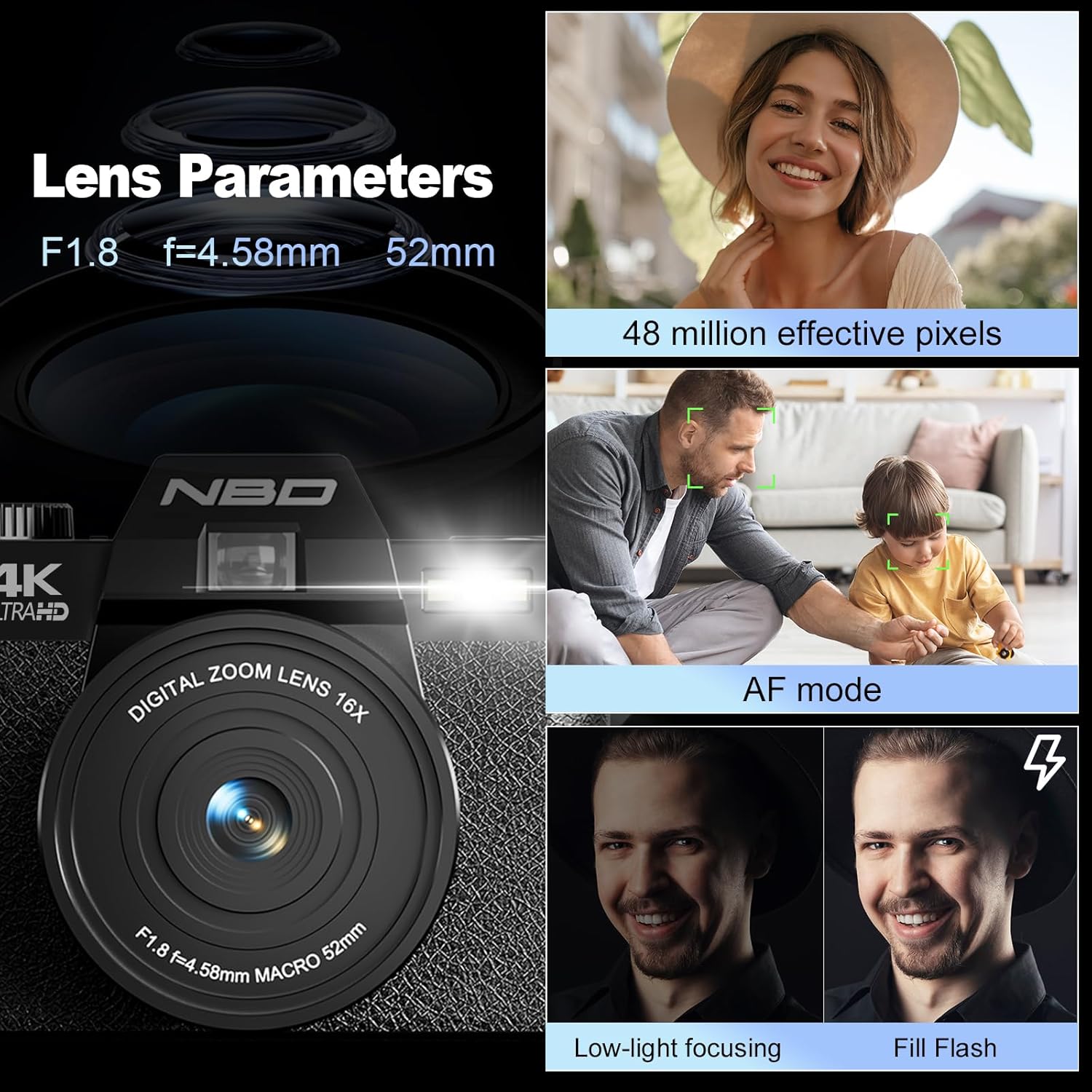 NBD 4K Digital Cameras for Pho - Photography Nature Images บทวิจารณ์และราคา