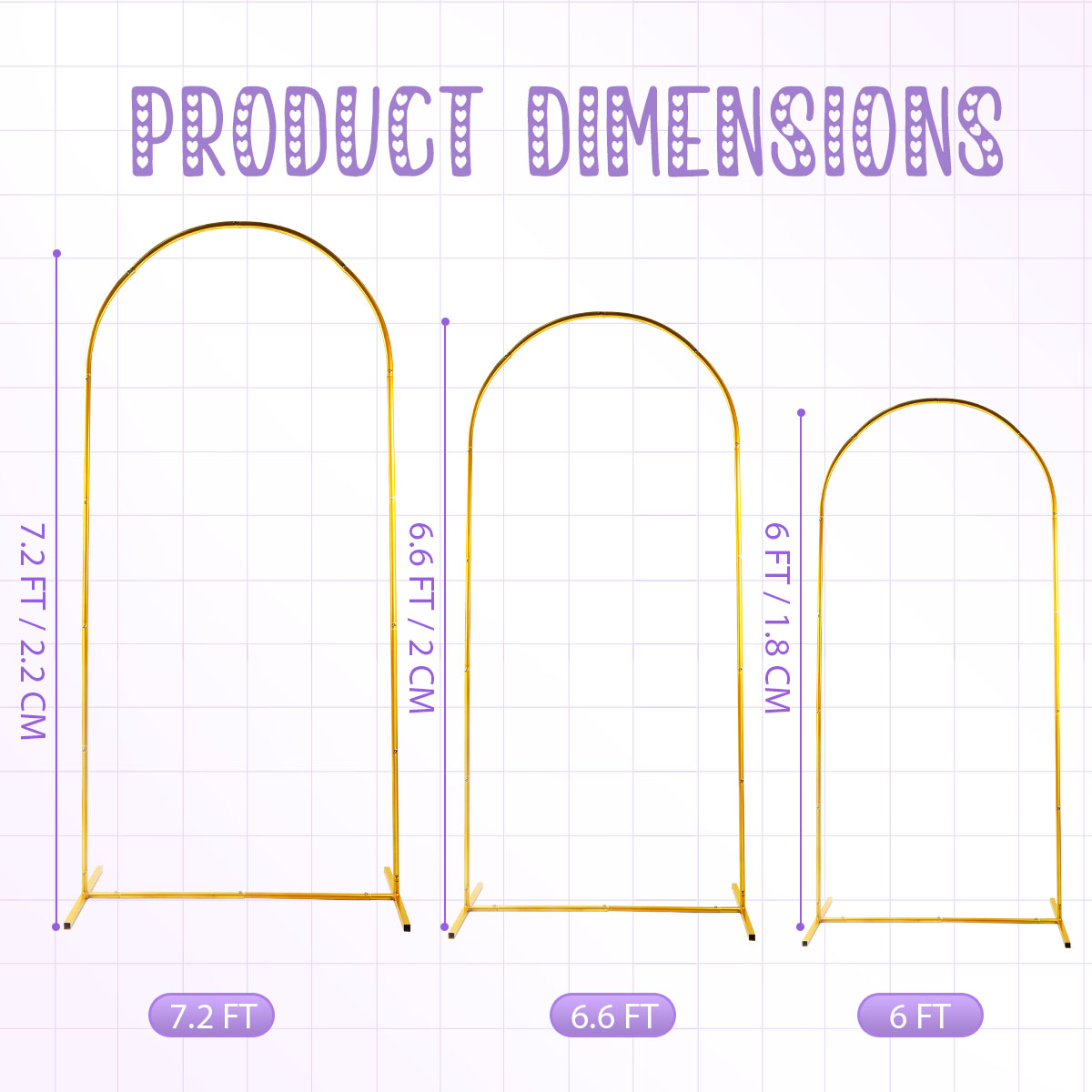 3Pack Golden Metal Arch Kits,  - Backdrop Stand Kit บทวิจารณ์และราคา