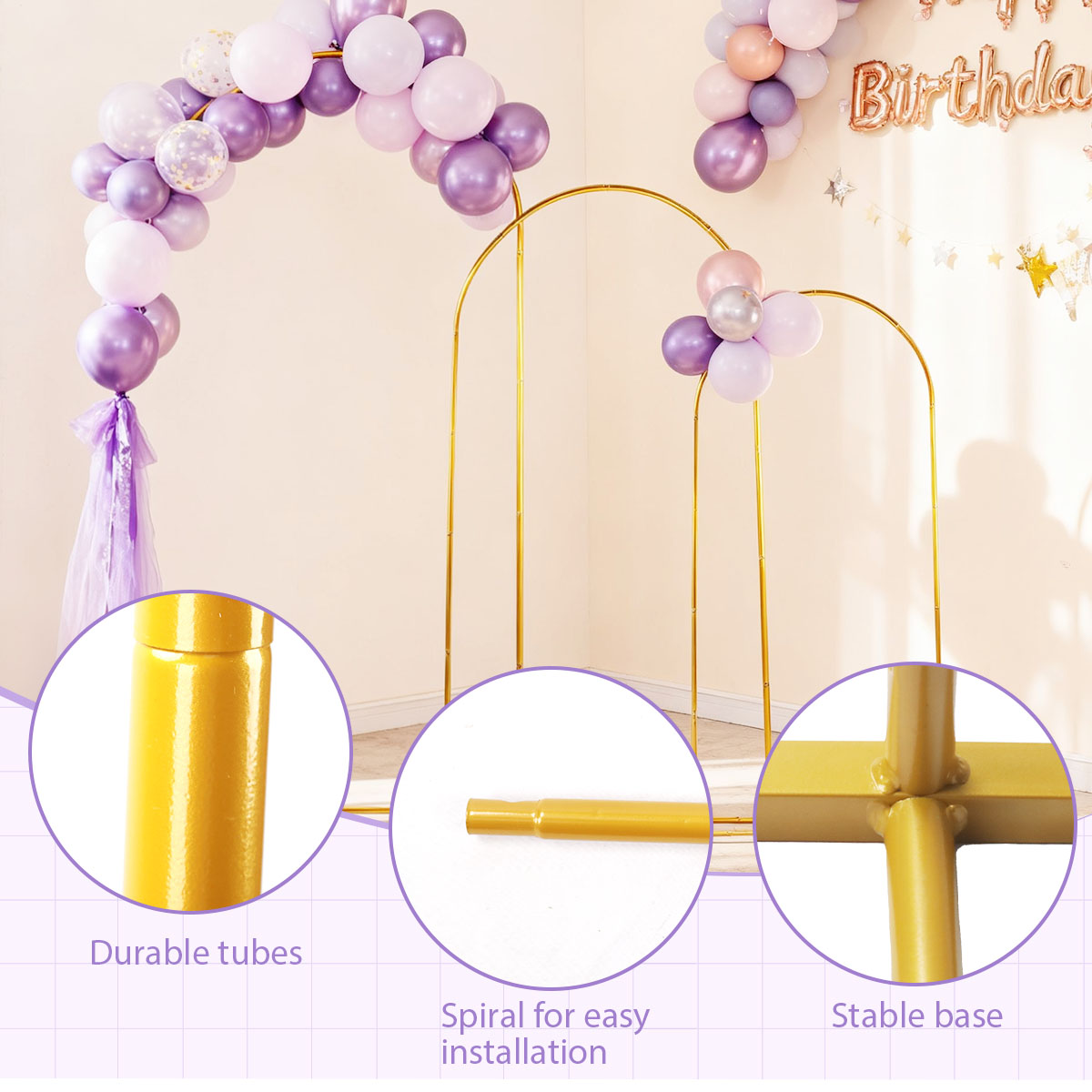 3Pack Golden Metal Arch Kits,  - Backdrop Stand Kit บทวิจารณ์และราคา