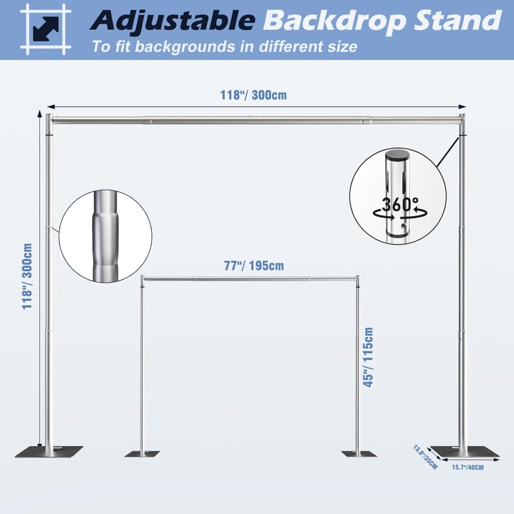 Heavy Duty Backdrop Stand Kit  - Backdrop Stand Kit บทวิจารณ์และราคา